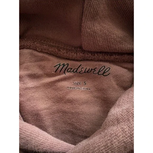 Madewell Women’s Small Dusty Pink 365 Ootoya Relaxed Raglan Sleeve Hoodie - Picture 3 of 7